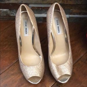 Gold Glitter High Heels